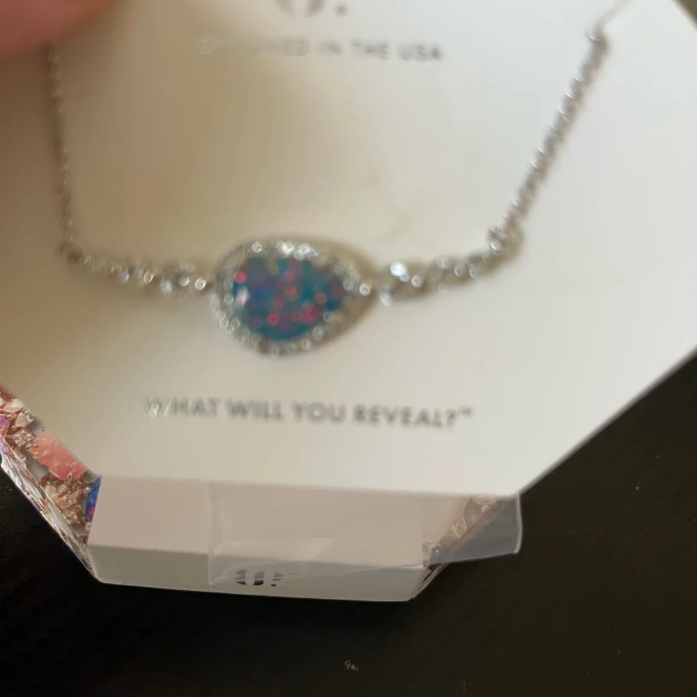 BP Bomb Party Oct 2024 emerald fire opal sterling silver necklace